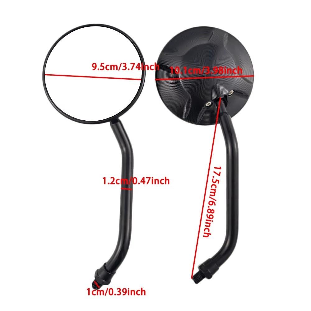 Retrovisores Moto Espejos Retrovisores Laterales Universales CNC Para Motocicleta De 8 Mm Y 10 Mm Para Suzuki Street Bike Scooter Todoterreno