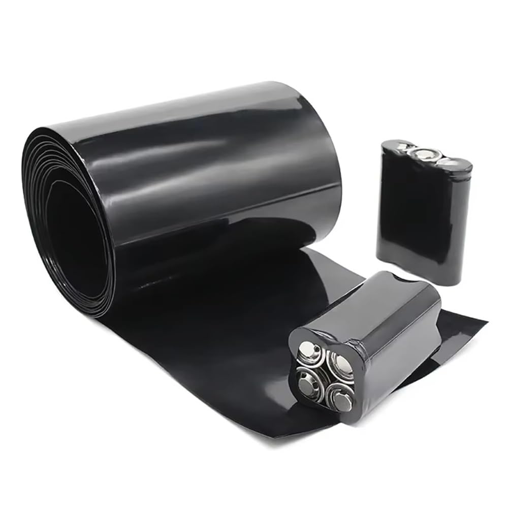 3 metry czarnej rurki termokurczliwej z PVC do 18650 LiPo - regulowana owijka izolacyjna do ochrony pakietu litowego 1 szt.(135mm Width)