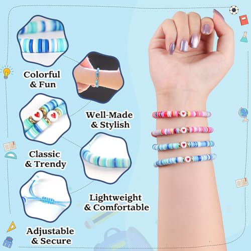Image of First Day of Kindergarten Bracelet, Back to School Gifts Bracelet for Kids - Mommy and Me Bracelets, Back To School Supplies Adjustable Bracelets for Mom Daughter Son Girls Boys