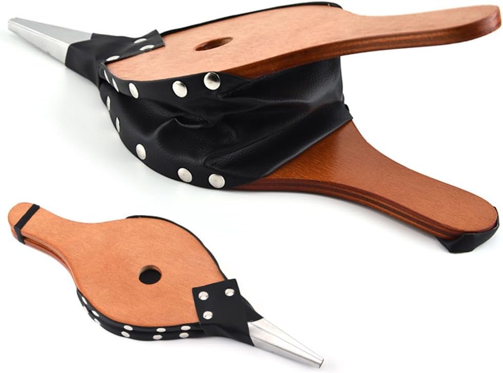 PRETYZOOM Manual Wooden Blower for Outdoor Barbecue Portable Wood Bellows Air Blower Hanging Strap Essential Grill Tool for Camping and Picnics