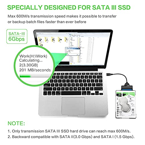 Cable adaptador USB 3.0 a SATA 3 para disco de 2.5 pulg miniatura 4