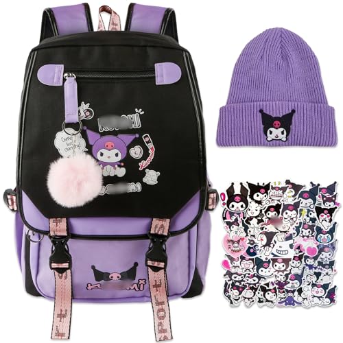 Amazluck Cute Backpack, Kawaii Large Capacity School Bag, Cartoon Stylish Schoolbag, Waterproof Rucksack Books Bag, Travel Fashion Daypack Bag for Boys Girls Kids Teens