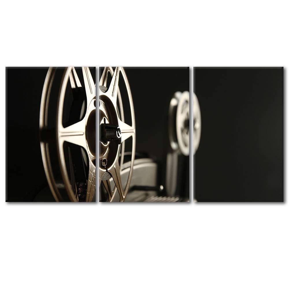 wall26 - Closeup of 8mm Film Reels - Canvas Art Wall Art - 16"x24"x3 Panels