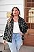 IN'VOLAND Womens Sequin Jacket Plus Size Sparkle Long Sleeve Jackets Front Zip Loose Casual Blazer Bomber Jacket