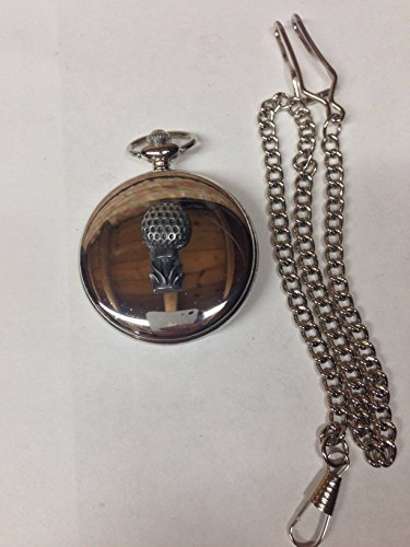 Montre de poche balle de golf argent poli l'accessoire chic sans rayure