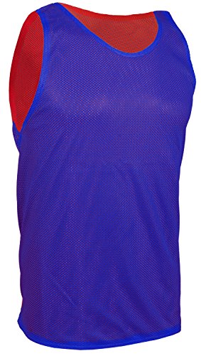 Total Soccer Factory Reversible Scrimmage Vest (Red/Blue, Adult)