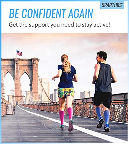 Sparthos Compression Socks (20-30mmHg) Bundle of 3 [Size XXL] - Midnight Black + Steel Gray + Cobalt Blue3