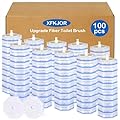 100 Count Toilet Wand Refills for Clorox Toilet Wand - Upgrade 3-Layer Thickened Toilet Brush, Replacement Heads for Clorox Toilet Wand Refills, 5X Cleaning Power | No Falling Apart