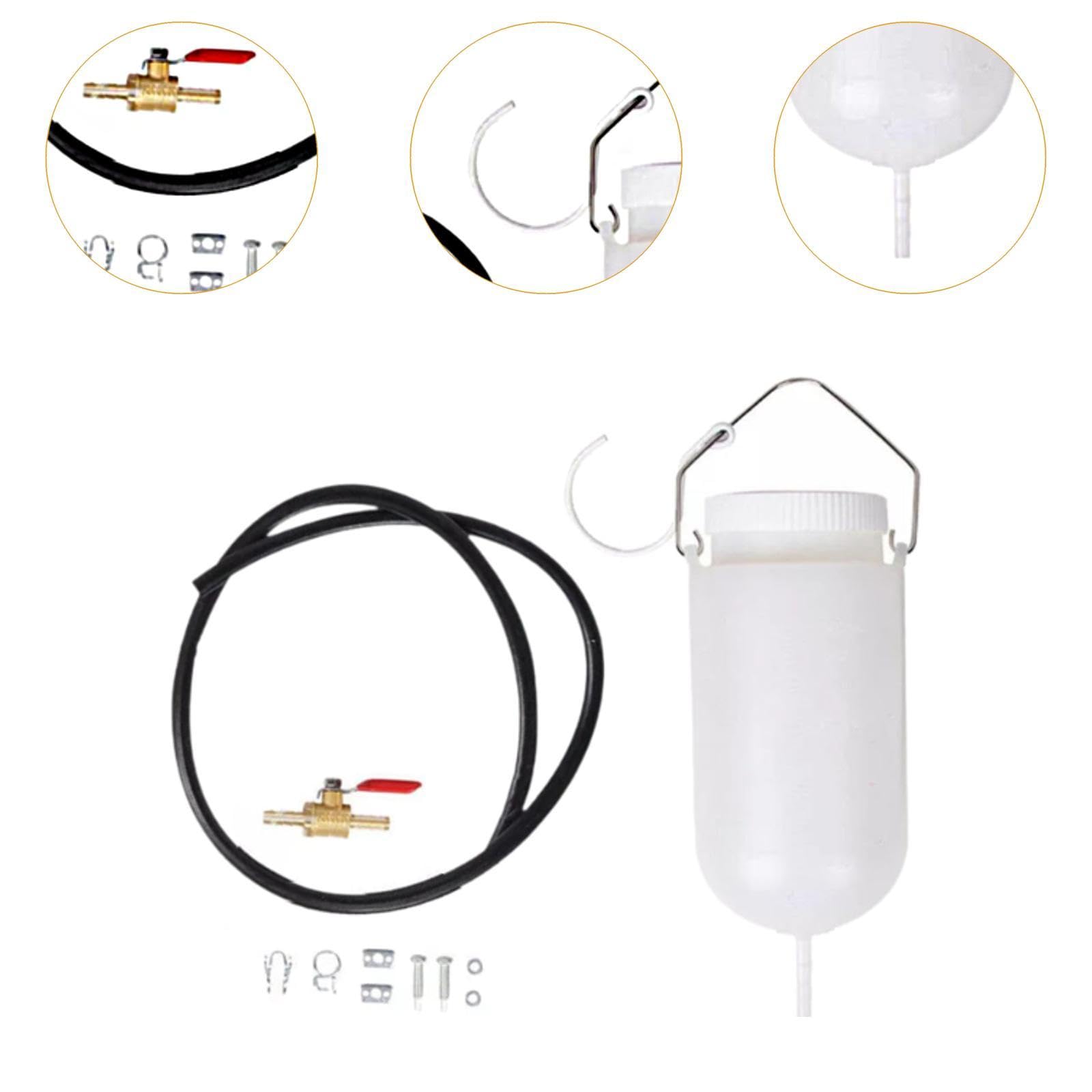 Réservoir de Carburant auxiliaire, Outils de Moto 1L avec échelle avec Tuyau de Carburant, Stockage de Carburant Professionnel Robuste et Portable
