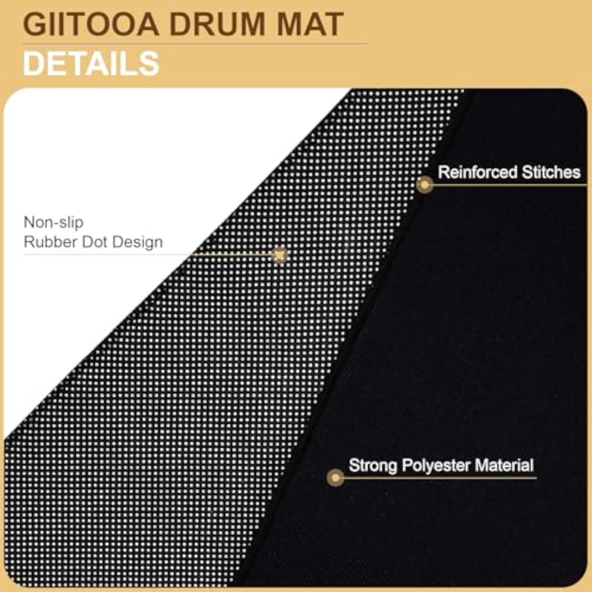 Drum Rug, 3.9Ft x 5.2Ft Soundproof Mat
