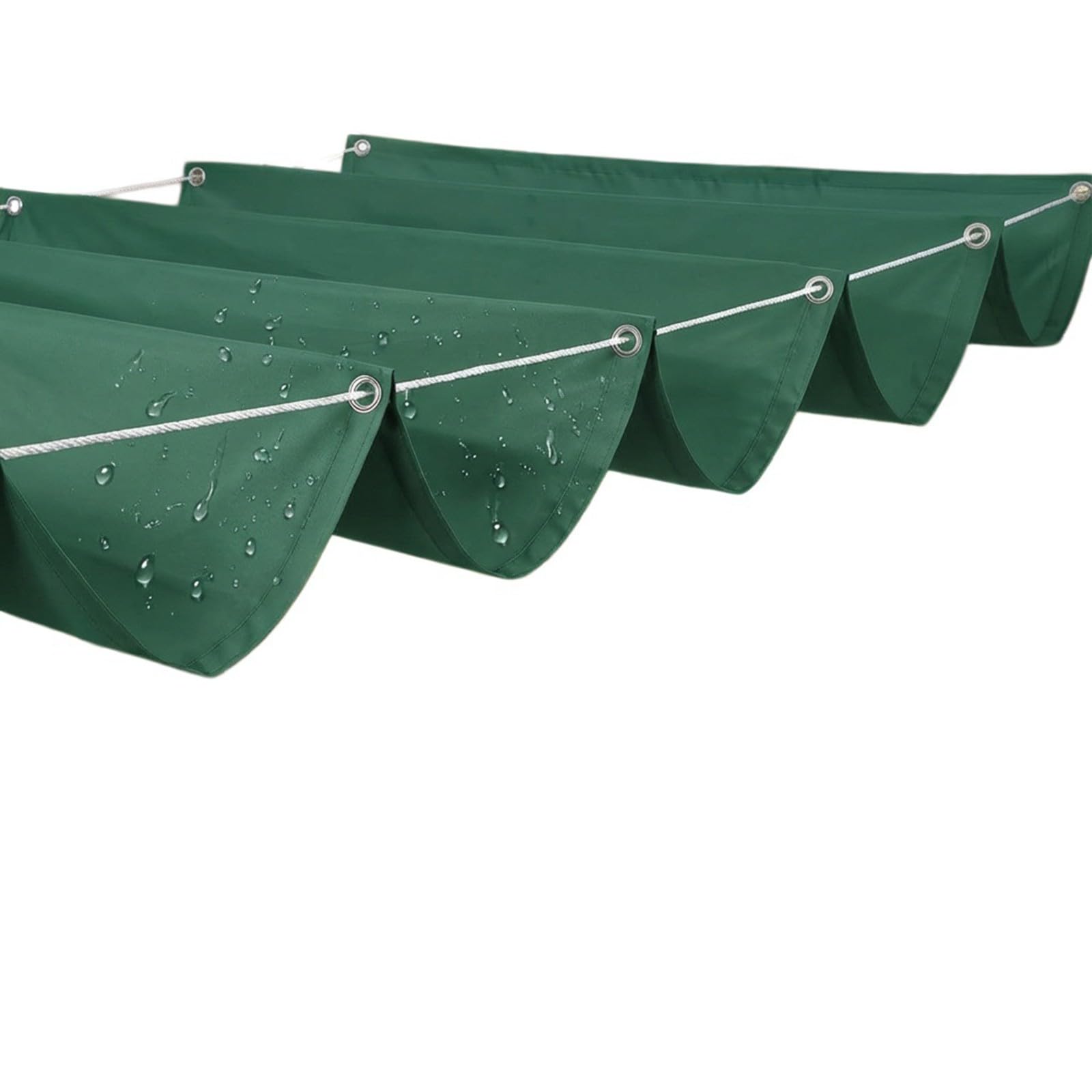 Voile d'ombrage anti-UV vagues vertes bâche réglable contre la chaleur