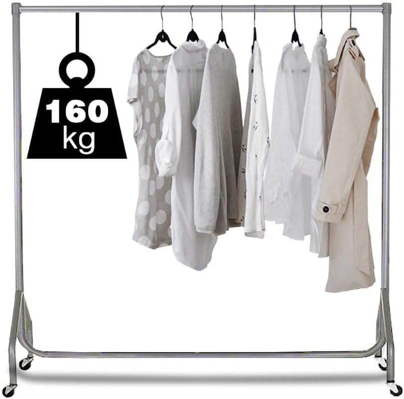 Displaysense 5ft Silver Heavy Duty Clothes Rail