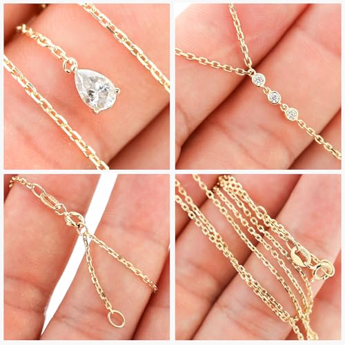 Moissanite Pendant Necklace for Women D Color VVS1 Clarity S925 Sterling Silver Plated 18K White Gold Valentine's Day Jewelry Gift for Her3