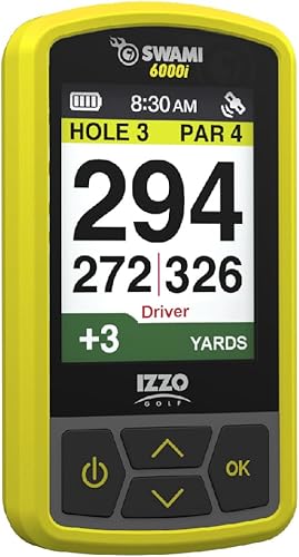 Izzo Swami 6000 - Pantalla a color con GPS de golf, resistente al agua, con 38.000 mapas de campo y marcador