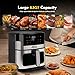 MIRASTON 8.5QT Air Fryer, Family Size Digital Air Fryers, Nonstick Square Basket, Smart Touchscreen with 8-Preset, Air Frying, Reheat Leftovers, Party Food, Fast Cooking, Dishwasher-Safe, for Kitchen