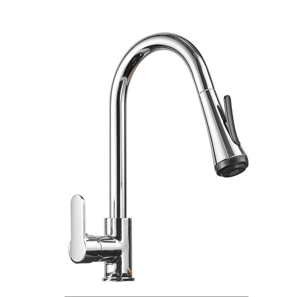 Robinet de cuisine avec douchette extractible pour évier moderne en inox
