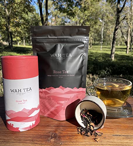 Image of Wah Tea Kangra Rose Tea Leaves | Hand-Plucked Whole Leaf from Kangra Valley | 100% Natural & Pesticide-Free | Rich in Antioxidants | Zero Calories | Floral Aroma | 100g