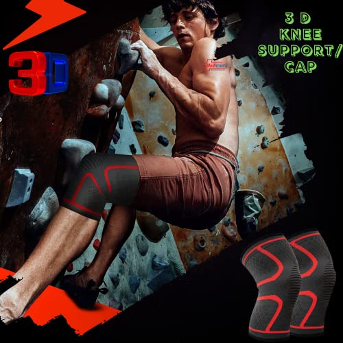 Image of Meditouch Knee Cap Support Brace Compression Sleeve for Men & Women / Meniscus Tear type ACL Arthritis Joint Pain Relief Walking Running Gym Cycling Sports Jogging Workout (XL, 2)