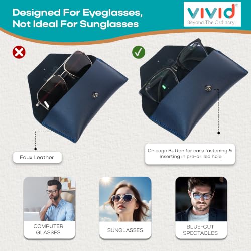 Image of Unisex Specs Chicago Button Eyewear Dabbi Faux Leather Soft Case Cover