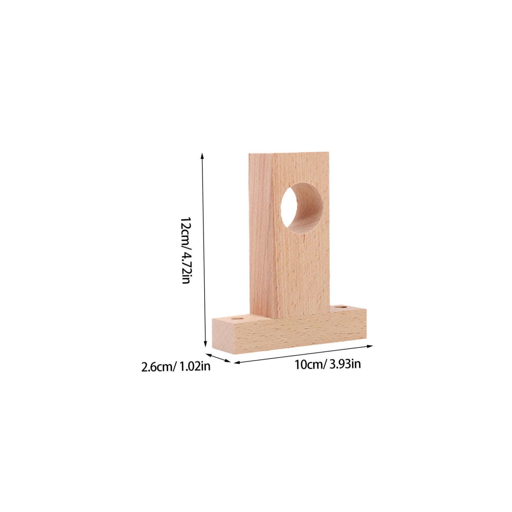 Happyyami Supporti per Bastoni per Tende in Legno 4 Pezzi, Facile da Installare e Resistente, Adatti per Soggiorno e Sala da Pranzo, Diametro Interno 2,5-3cm