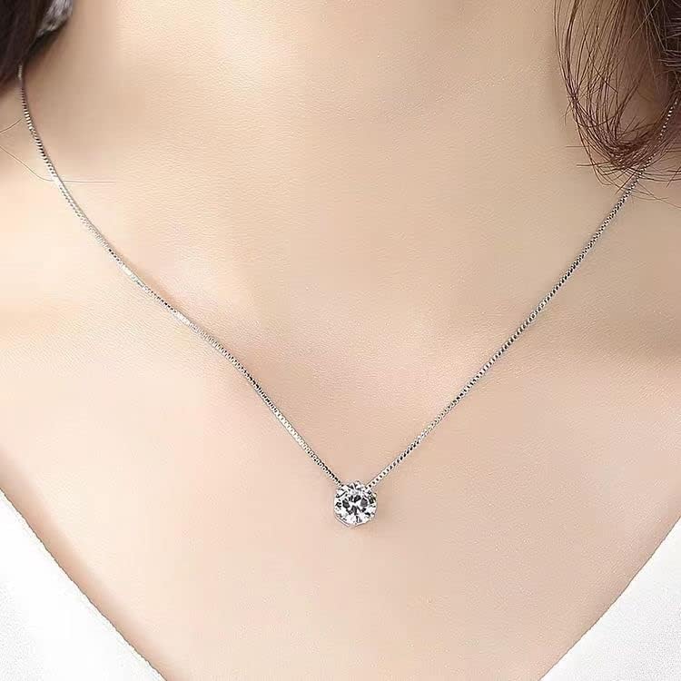 Silver-Plated Necklace Crystal Teardrop Pendant For Women/_19290 image 2
