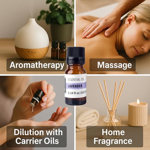 Lavender Essential Oil – Fresh Floral Aroma Oil for Diffusers, Aromatherapy & Home Fragrance – Classic Lavender Scent – 0.34 fl oz (10 ml) - Image 4