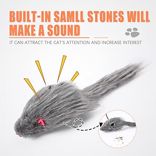 FYNIGO Self-Play Hanging Door Cat Mouse Toys for indoor Cats Kitten,Interactive Cat Mice Toys for Hunting Exercising Eliminating Boredom