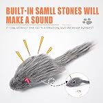 2 Pcs Interactive Cat Toys for Indoor Cats & Kittens, Hanging Door Mouse Toy Set for Self Play, Bungee String Plush Mice with Clips, Hooks & Suction Cups - Image 6