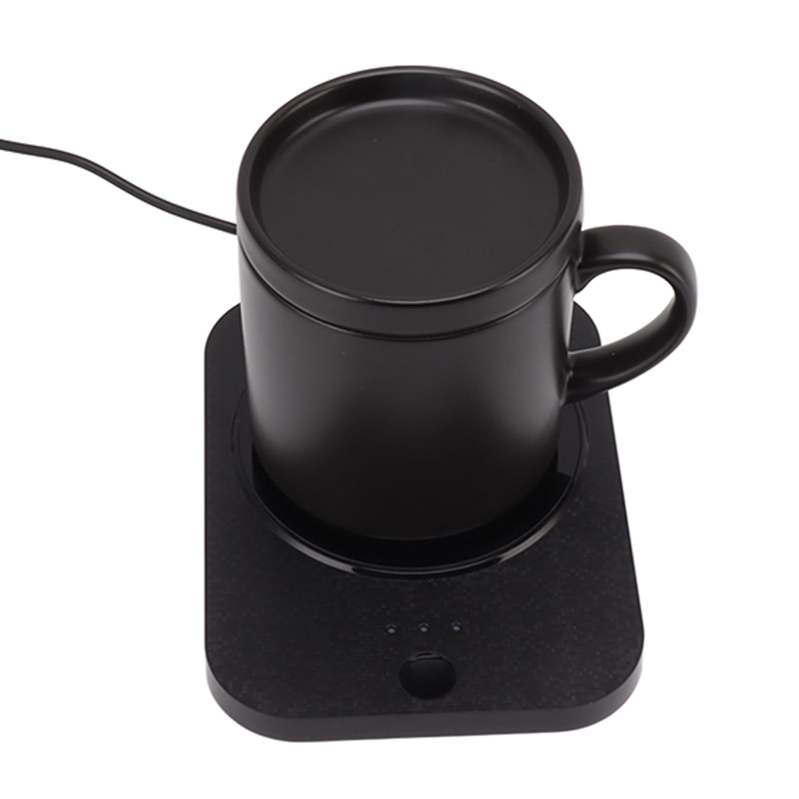 Yosoo Health Gear Calentador Eléctrico de Taza de café, ABS y Calentador de Bebidas de Cerámica con 122F a 140F 3 Configuraciones de Temperatura 8H Apagado Automático 5V 15W USB Estera Calefactora