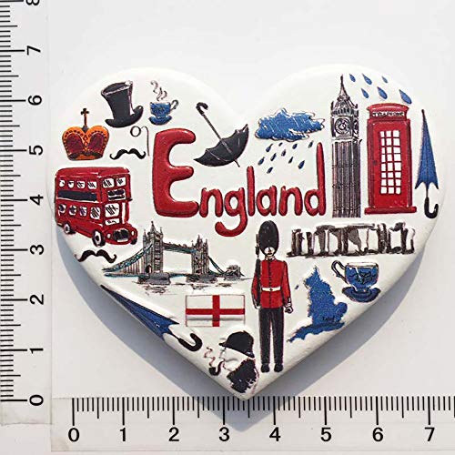 Imán decorativo en forma de corazón para nevera 3D miniatura 2
