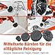 SIMPLES Bürstenaufsatz Akkuschrauber [8er Set] - 3 Härtegrade: Weich, Mittel, Hart - universell einsetzbar| Bürstenaufsatz Bohrmaschine -Felgenbürste Akkuschrauber – Bürste Akkuschrauber – Drill Brush