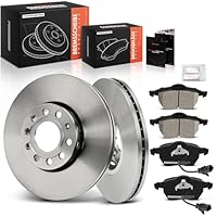 Frankberg Bremsensatz inkl. 2x Bremsscheiben + 4x Bremsbeläge Vorne Kompatibel mit A4 8E2 A4 Avant 8E5 Exeo ST 3R5 A6 4B2 4B4 A4 Avant 8ED Replace# 4A0615301C