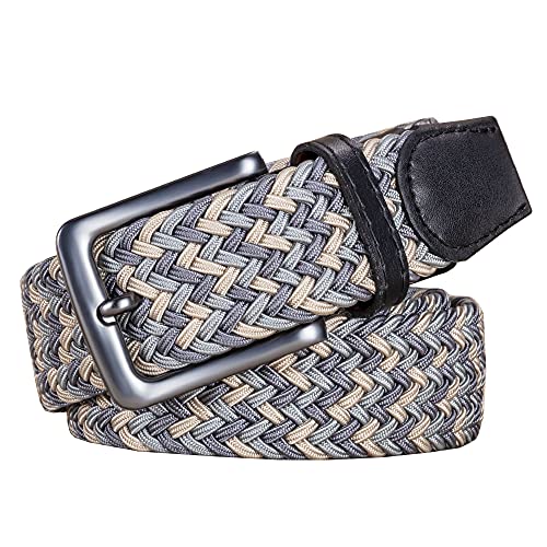Image of AGEA Elastic Stretch Woven Braided Waist Belt for Men and Women