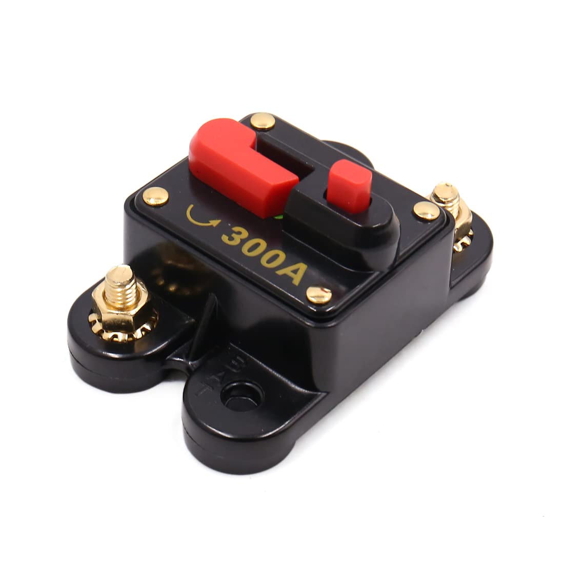 IEUMJNAT 300A Manual Reset Inline Circuit Breaker Fuse for Auto Car Stereo Audio Protection