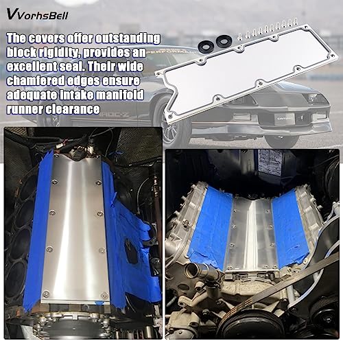 Image of LS Gen3 Valley Cover Pan Plate Compatible with LSX LS1 LM7 LR4 LQ4 LS6 L59 LM33 LQ9 LM4 Chevy GMC Silverado Sierra SUV