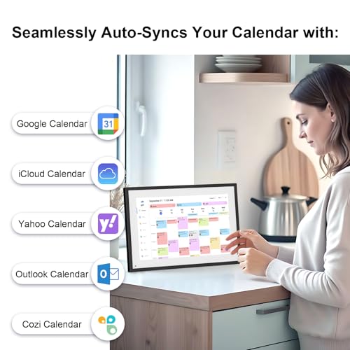 Image of Digital Calendar Wall Touch Screen Chore Chart, 32GB Electronic Calendar + Smart Family Planner, Wall and Desk Mountable, Gifts for Women Men, Gifts for Mom Dad