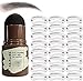 Augenbrauenstempel wasserdicht,Augenbrauen-Stempel-Set, 1-Schritt-Brauen-Stempel und Form-Set, Stempel mit Augenbrauen-Schablonen-Aufklebern Make-up-Tools für Frauen (grau)