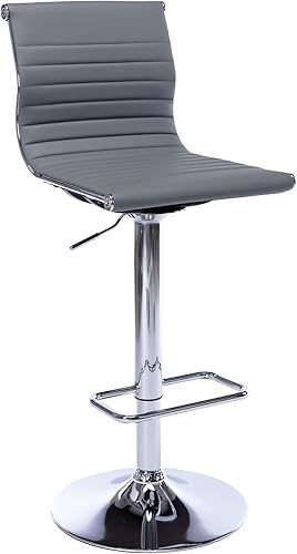 Miniatura 62 de Taburetes de bar ajustables de piel sintética, taburete de bar negro y dorado con respaldo, moderno taburete giratorio de altura de mostrador para