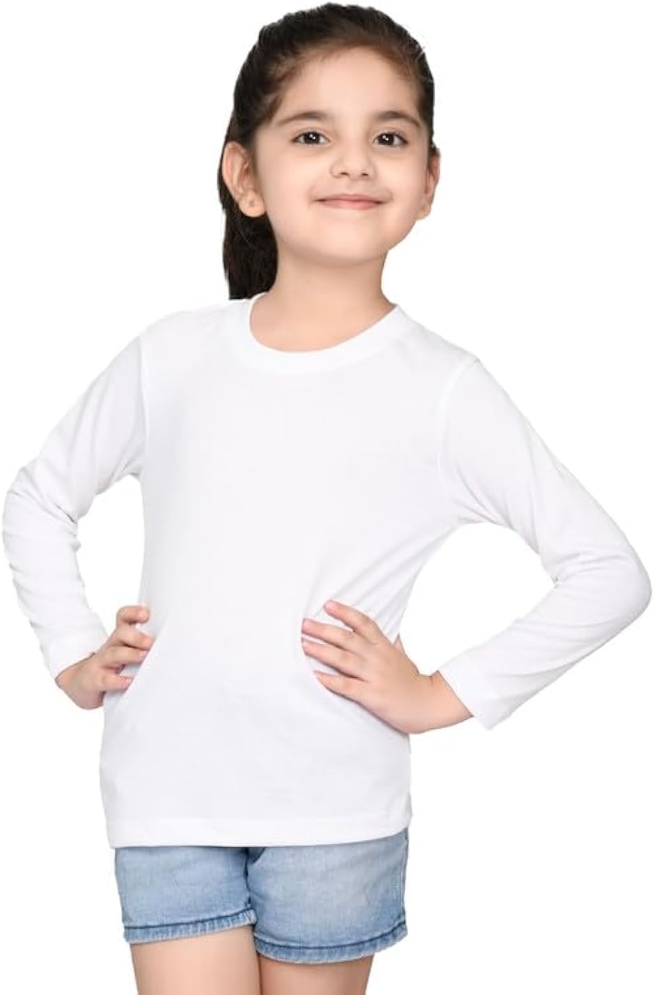 Girl's Solid Regular Fit T-Shirt