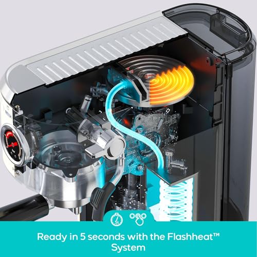Image of CASABREWS 5418 PRO 20 Bar Espresso Coffee Machine, Coffee Machine with Milk Frother, Stainless Steel Coffee Machine with 34oz Removable Water Tank, Gift for Her or Him