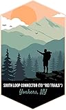 South Loop Connector (to 'REI Trails') Yonkers New York Souvenir 4-Inch Vinyl Decal Hiking Trails Design