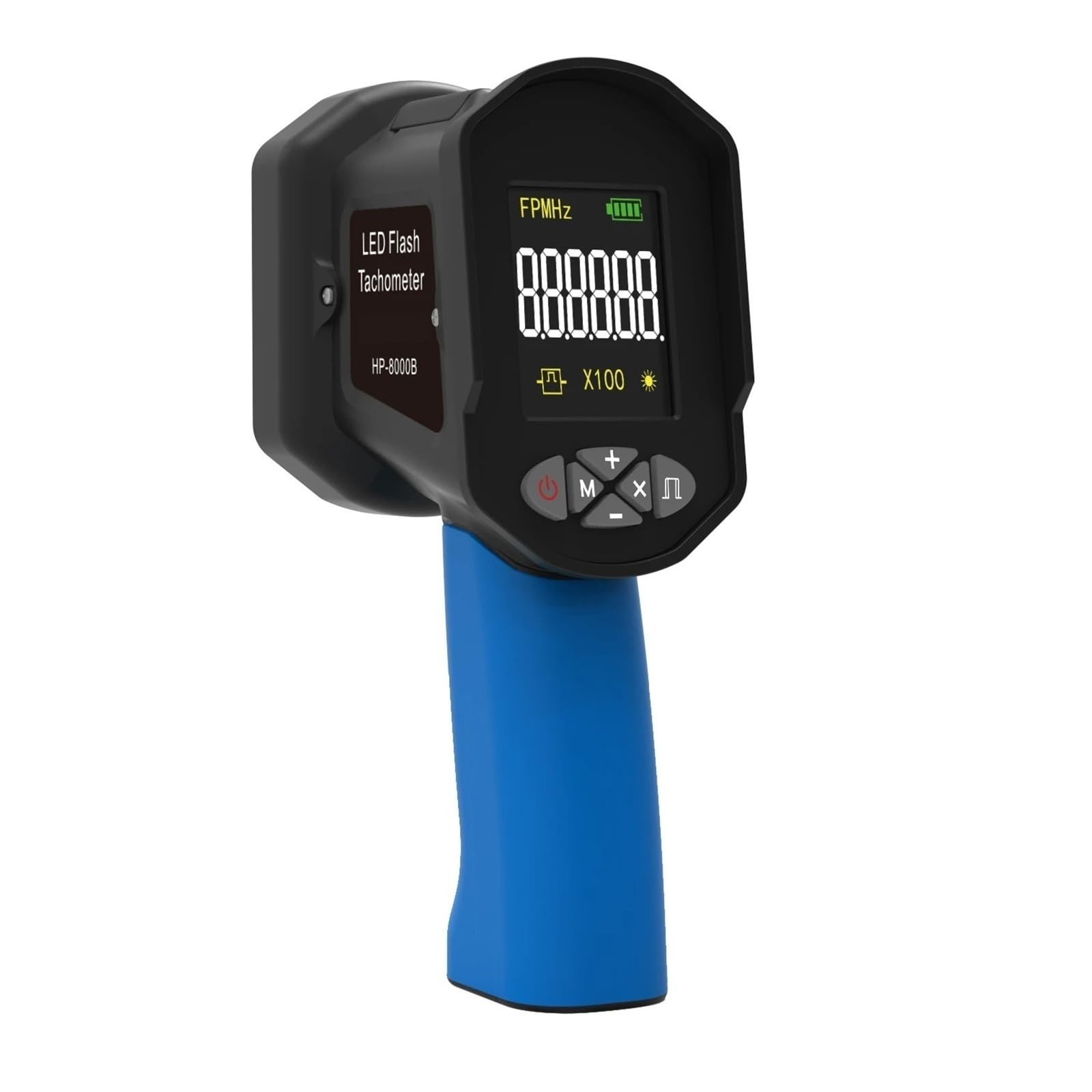 Cyfrowy obrotomierz stroboskopowy LED 60-100 000 obr./min, bezdotykowy miernik obr./min z wyświetlaczem LCD, regulowana jasność i częstotliwość Precyzyjne pozycjonowanie