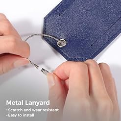 4 PU Luggage Tags with Personal Information Card Labels for Suitcases and Travel Bags