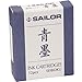 Price comparison product image Sailor Fountain Pen Sei-Boku Ink Cartridge - blue-black - Pack of 12