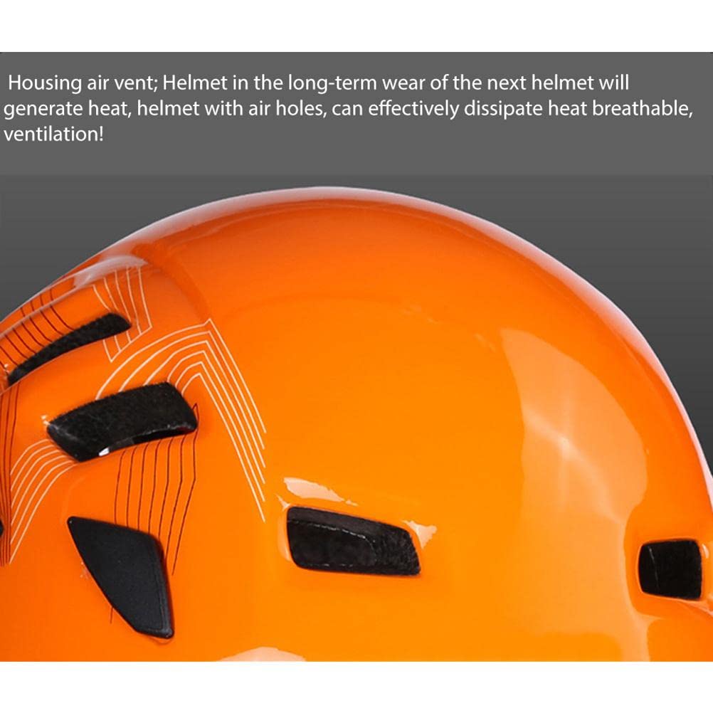 POENVFPO Casco de Seguridad Ajustable para Alta Resistencia para la Escalada de Montañismo con Bloque de Barbilla para la Investigación de Cuevas, Protección de la Cabeza Resistente Al Desgaste