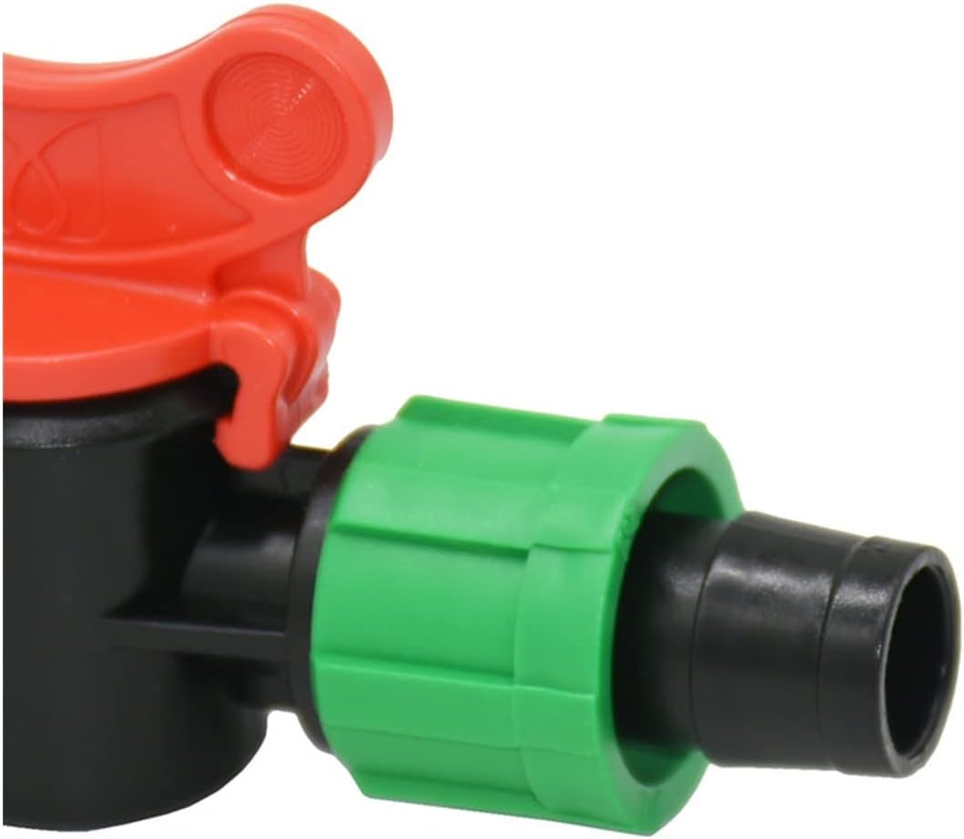 Spray Water Connection 16 Mm Irrigation Drip Irrigation Belt Connector Tee Hose Diverter with Valve Agricultural Irrigation Hose Connector with Lock Nut