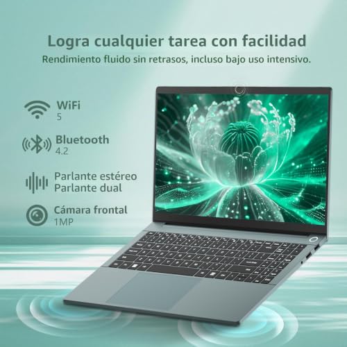 Miniatura 5 de Ordenador Portáti And Ryzen5 7520h, 15.6 Pulgadas Pc Portatil 16gb Ram 1tb Ssd, Laptop Gráficos Radeon, Desbloqueo Huellas Dactilares Teclado Retroiluminado, Tipo-C Usb 3.0 Mini-Hdmi 5000mah Battery