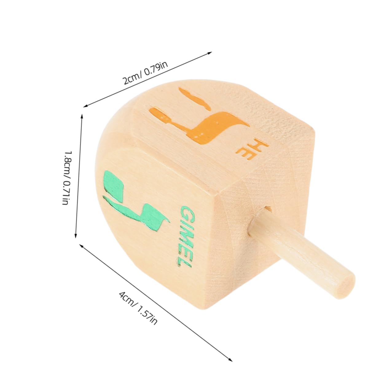 CHILDWEET 4pcs Hanukkah Dreidel Wood Chanukah Dreidels Spinning Top for Hanukkah with Colorful Hebrew Letters Hanukkah Game Set Jewish Decorations for Home Sevivon
