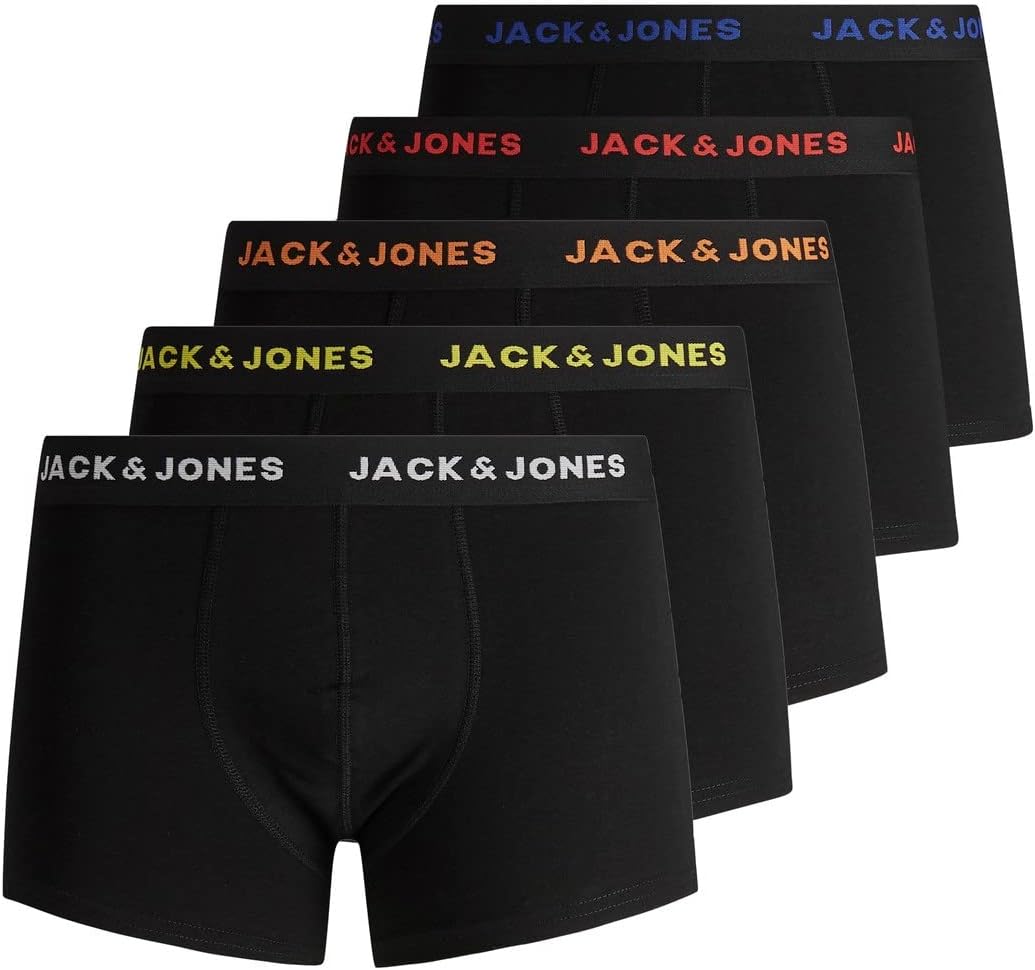 Jack & Jones Heren Jacsolid Trunks 5-Pack Op Black 4460273
