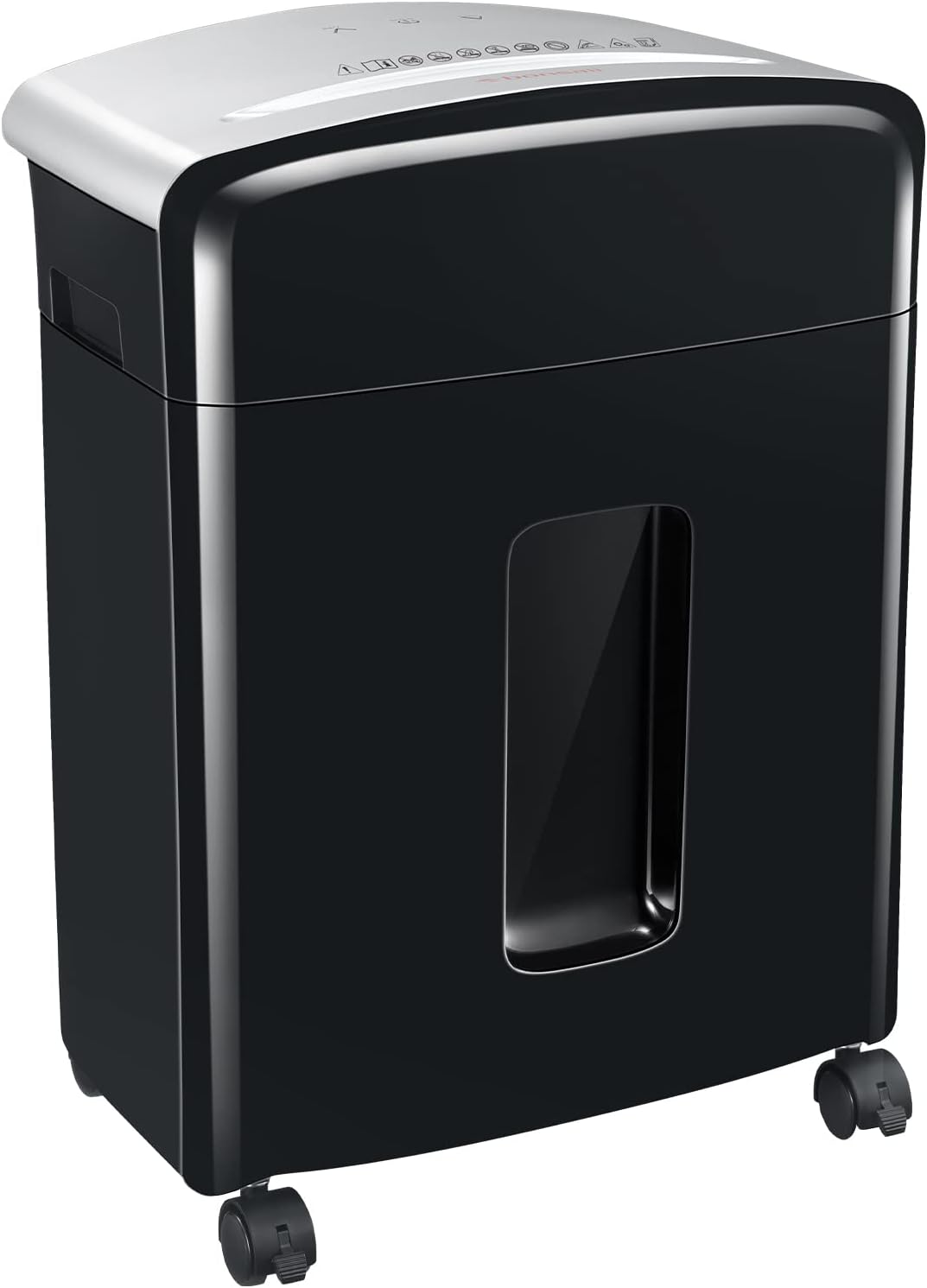 Bonsaii Updated 12-Sheet Micro Cut Paper Shredder with 30-Minute Continuous Running Time, Credit Card Shredders for Office with Pullout Basket, Black(C221-B)